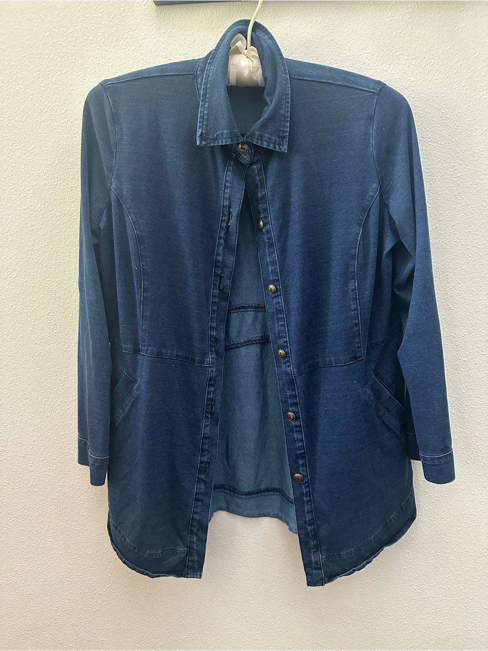 Blue Denim-Style Women's Jacket Shirt